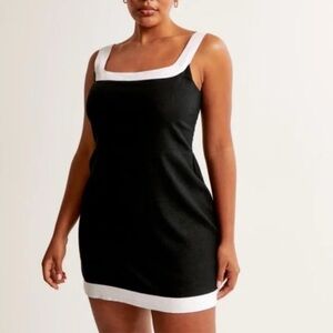 A&F and white linen mini dress